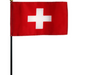 4x6" Switzerland Stick Flag