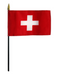 8x12" Switzerland Stick Flag
