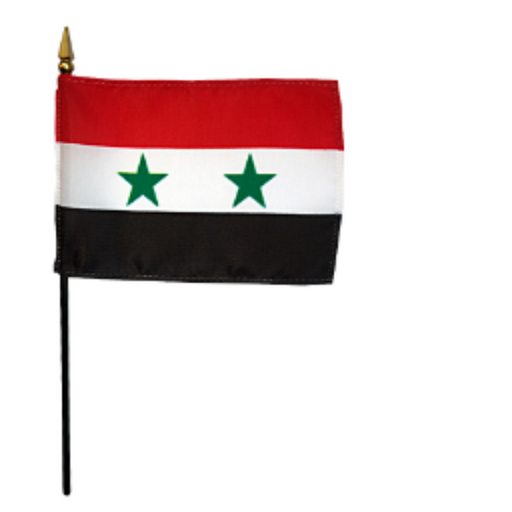 4x6" Syria Stick Flag