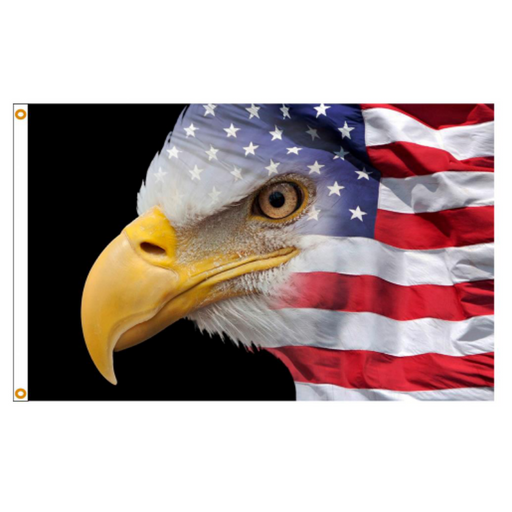3x5' US Flag Eagle Nylon Flag