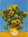 art replicating the original Van Gogh's Sunflowers painting on a flag