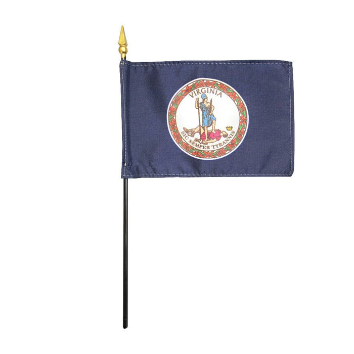 4x6" Virginia Stick Flag