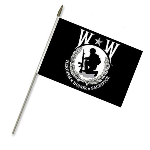 12"x18" Wounded Warrior Stick Flag