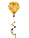 yellow spinner wind balloon with bees and daisies