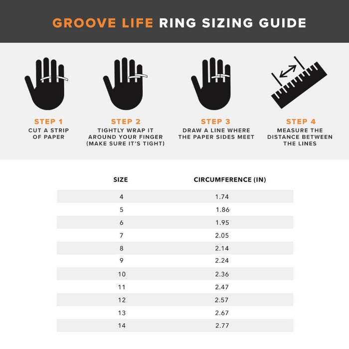 silicone ring sizing chart